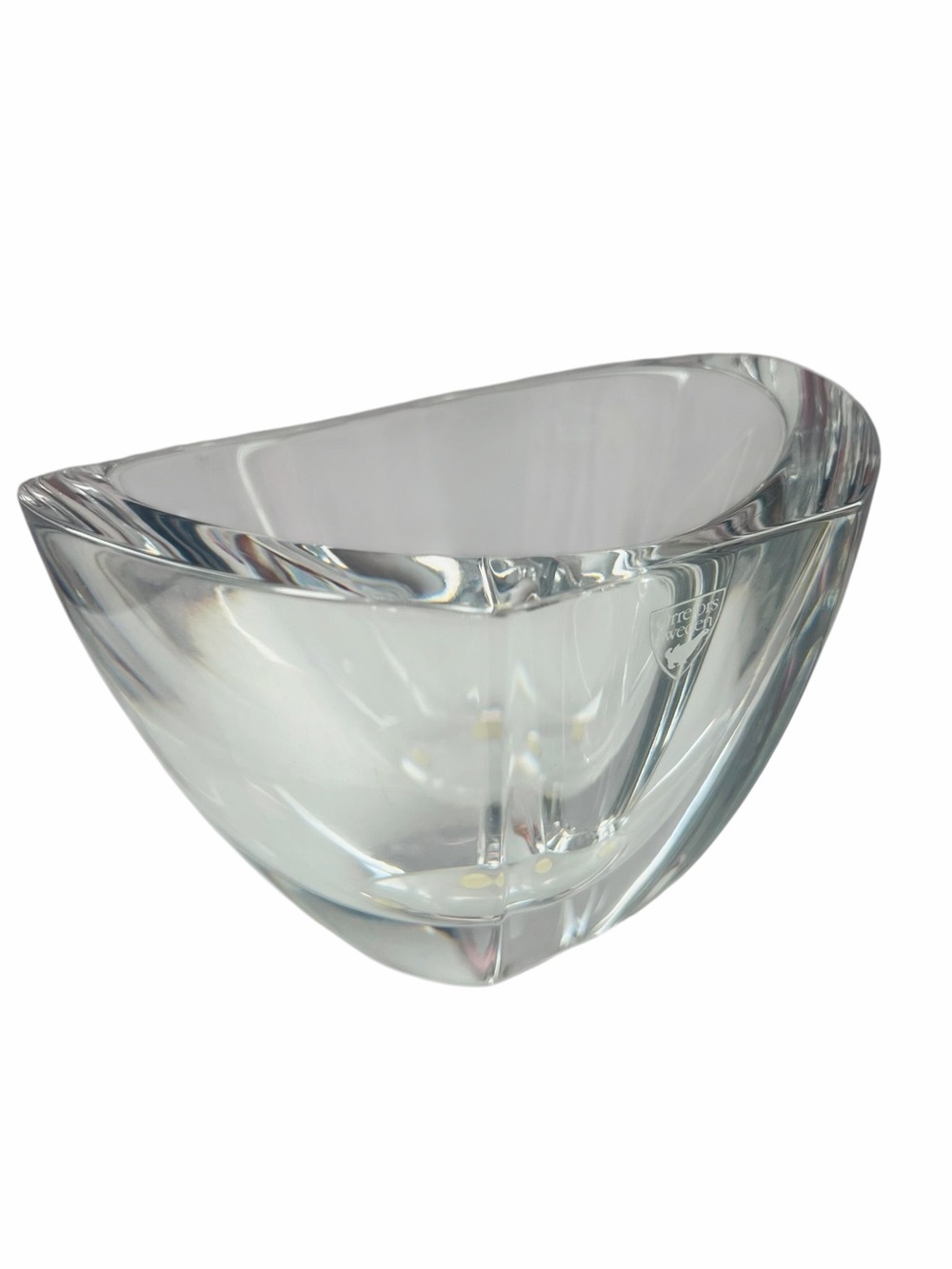 Orrefors Mirror SkalBowl Cut Crystal Bowl